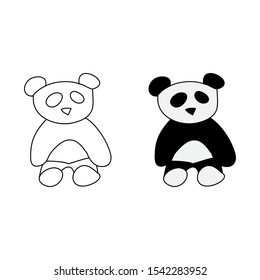 cartoon drawing of a panda