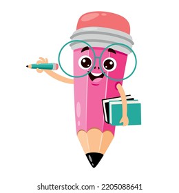 Cartoon Drawing Of A Pencil Character