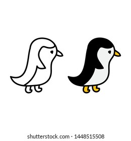 cartoon drawing of a penguin