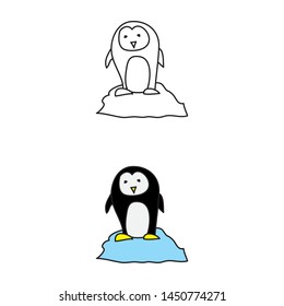 cartoon drawing of a penguin