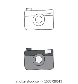 cartoon drawing of a photo camera