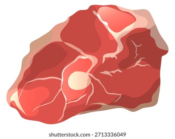 Un dibujo de dibujos animados de un pedazo de carne