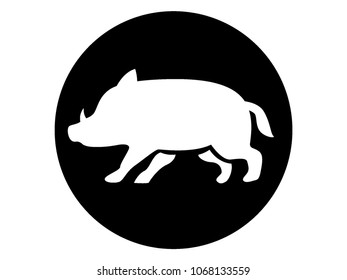 Cartoon Drawing of a Pig