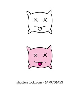 cartoon drawing of a pillow