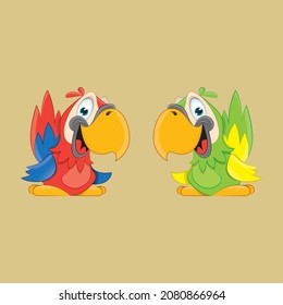 a cartoon drawing of a pirates themed parrot used for indoor playground softplay