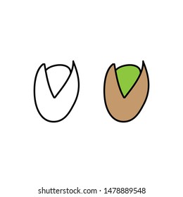 cartoon drawing of a pistachio