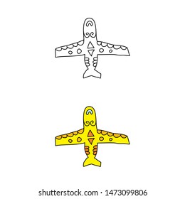 cartoon drawing of a plane