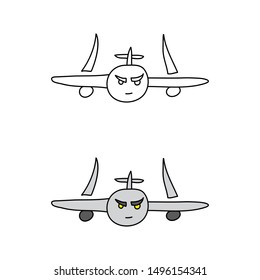 cartoon drawing of a plane