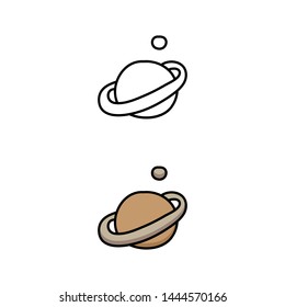 cartoon drawing of a planet