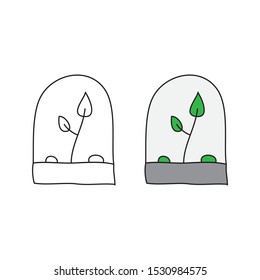 cartoon drawing of a plant