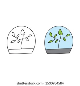 cartoon drawing of a plant