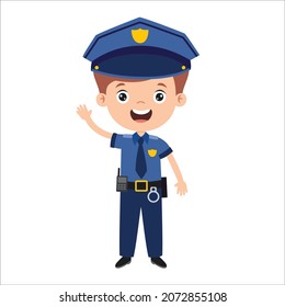 Cartoon Drawing Of A Police Officer