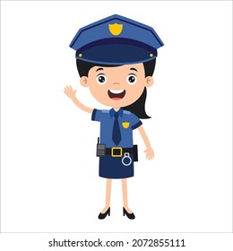 Cartoon Drawing Of A Police Officer