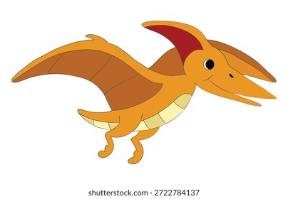 A cartoon drawing of a pterodactyl dinosaur