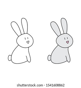 cartoon drawing of a rabbit