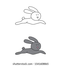 cartoon drawing of a rabbit