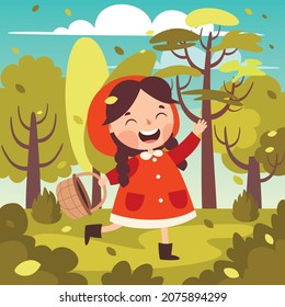 Cartoon Drawing Of Red Riding Hood