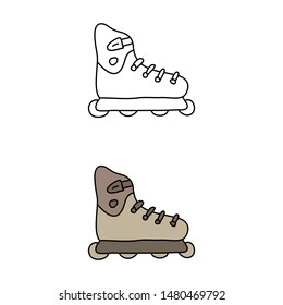 cartoon drawing of a roller skate