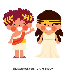 Cartoon Drawing of Roman Characters