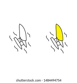 cartoon drawing of a sailboat