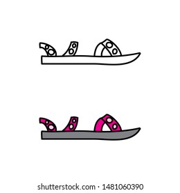 cartoon drawing of a sandal