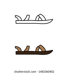 cartoon drawing of a sandal