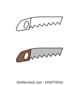 cartoon drawing of a saw