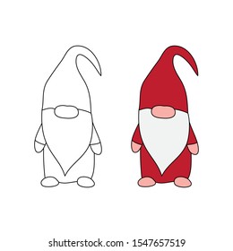 cartoon drawing of a scandinavian gnome