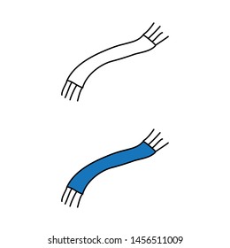 cartoon drawing of a scarf
