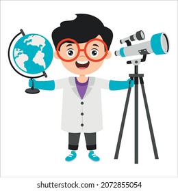 Cartoon Drawing Of A Scientist