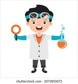 Cartoon Drawing Of A Scientist