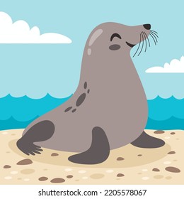 Cartoon Drawing Of A Sea Lion