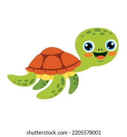 Cartoon Drawing Of A Sea Turtle