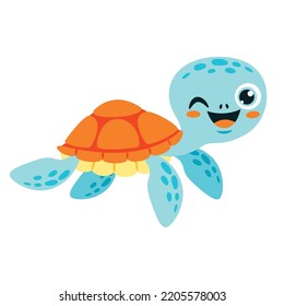 Cartoon Drawing Of A Sea Turtle