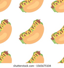 Cartoon drawing set of fast food. Hand drawn meal.Actual Vector illustration american cuisine. Creative ink art work  hot dog