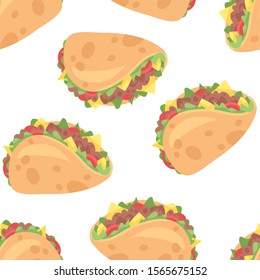 Cartoon drawing set of fast food. Hand drawn meal.Actual Vector illustration american cuisine. Creative ink art work mexican tacos