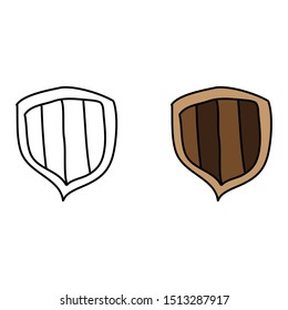 cartoon drawing of a shield