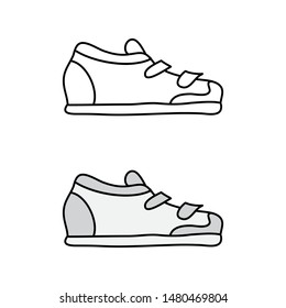 cartoon drawing of a shoe