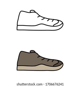 cartoon drawing of a shoe