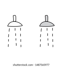 cartoon drawing of a shower head