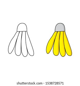 cartoon drawing of a shuttlecock