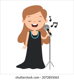 Cartoon Drawing Of A Singer