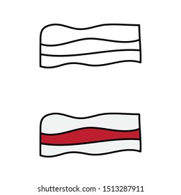 cartoon drawing of a slice of bacon