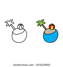 cartoon drawing of a small planet