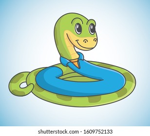 Cartoon drawing of a snake.