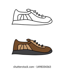 cartoon drawing of a sneaker