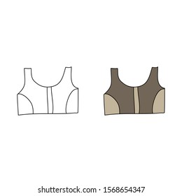 cartoon drawing of a sports bra