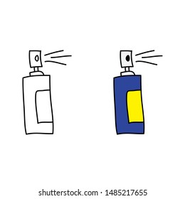 cartoon drawing of a spray can