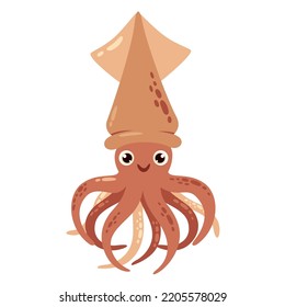 Cartoon Drawing Of A Squid