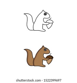 cartoon drawing of a squirrel